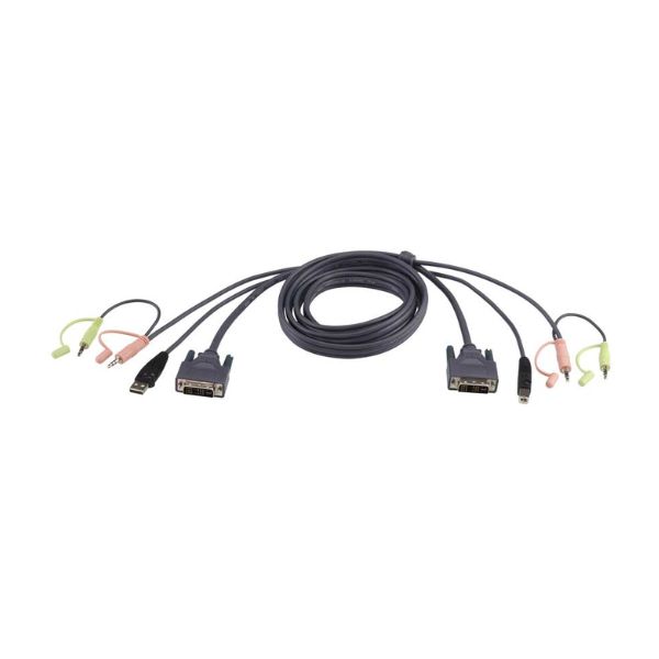 2L-7D02U - Cáp KVM liên kết đơn USB DVI-D 1,8M